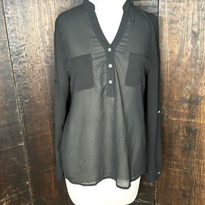 Black long sleeve blouse